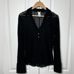 Studio Y Top | Women’s Studio Y, Button Down, Lace Top, Large